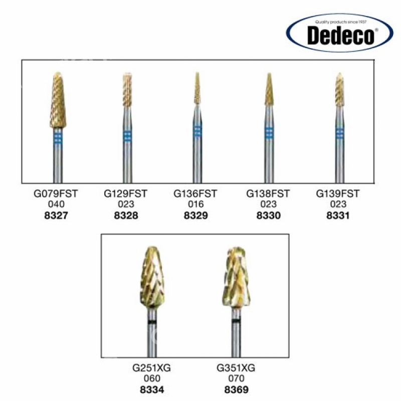 [DEDECO]  Euro carbide goldels denture bur FST, XG, SF, GSQ