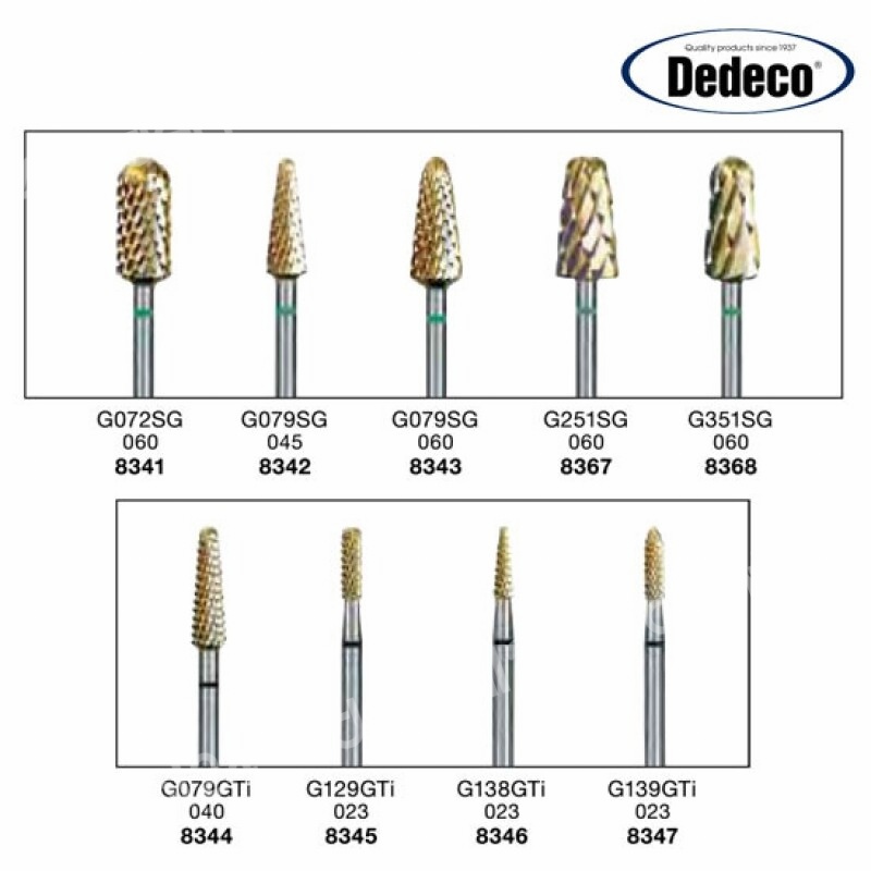 [DEDECO]  Euro carbide goldels denture bur SG, GTi, GE, 8378, 8379