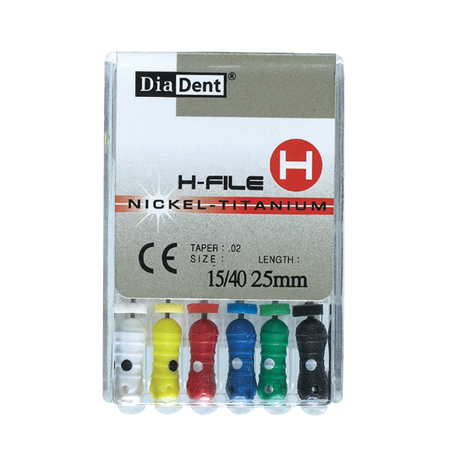 Ni-Ti H-File 25mm / 다이아덴트 H파일 Ni-Ti (08~80)